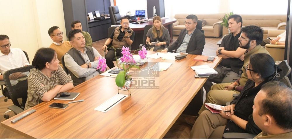 Deputy Commissioner Kohima, B. Henok Buchem, NCS, chairing the District Solid Waste Management review meeting at the DC’s Office, Kohima, on October 12.